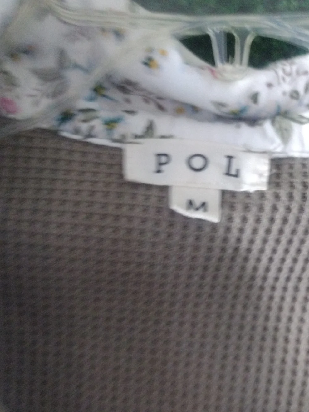 POL Mixed-Print Duster Coat in Olive, Cream, Gray - Picture 4 of 4